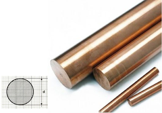 Round electrolytic copper bar, forged