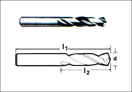 Stub drill HSS-Co DIN 1897, type XT33, bronzed