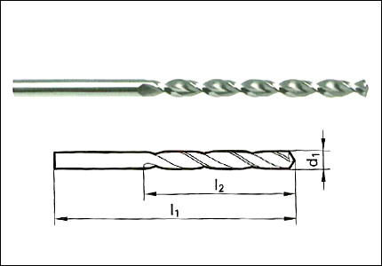 Long drill HSS DIN 340, type FW for aluminium