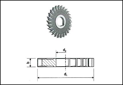 HSS-Co straight-toothed side cutter