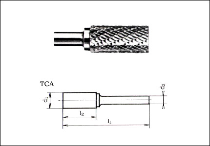 Fresa rotativa TCA, HM, gambo mm 8, taglio 13