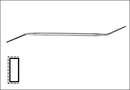 Rectangular riffler for sinkers, 3 sides cut