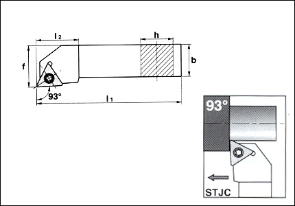 STJCL toolholder for external turning