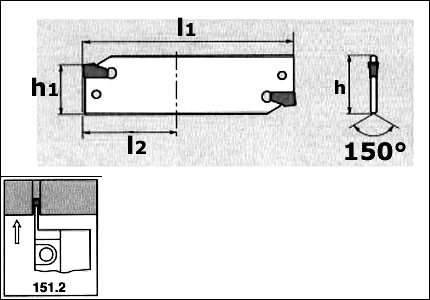 151.2 cutting-off toolholder blade 