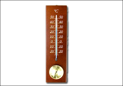 Room thermometer with hygrometer