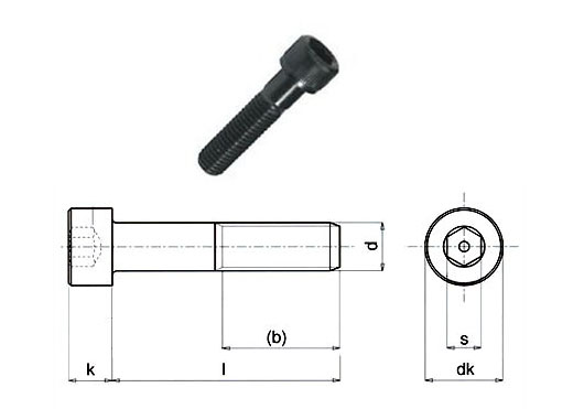 Cylindrical socket head screw TCE, 8.8
