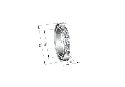 Rigid radial single row ball bearing