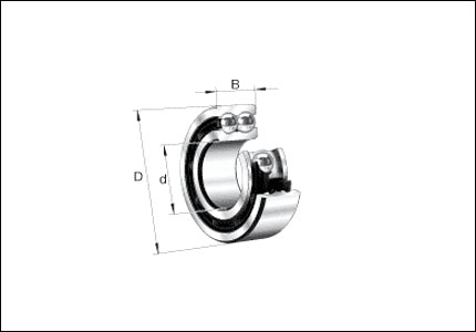 Angular double row ball bearing