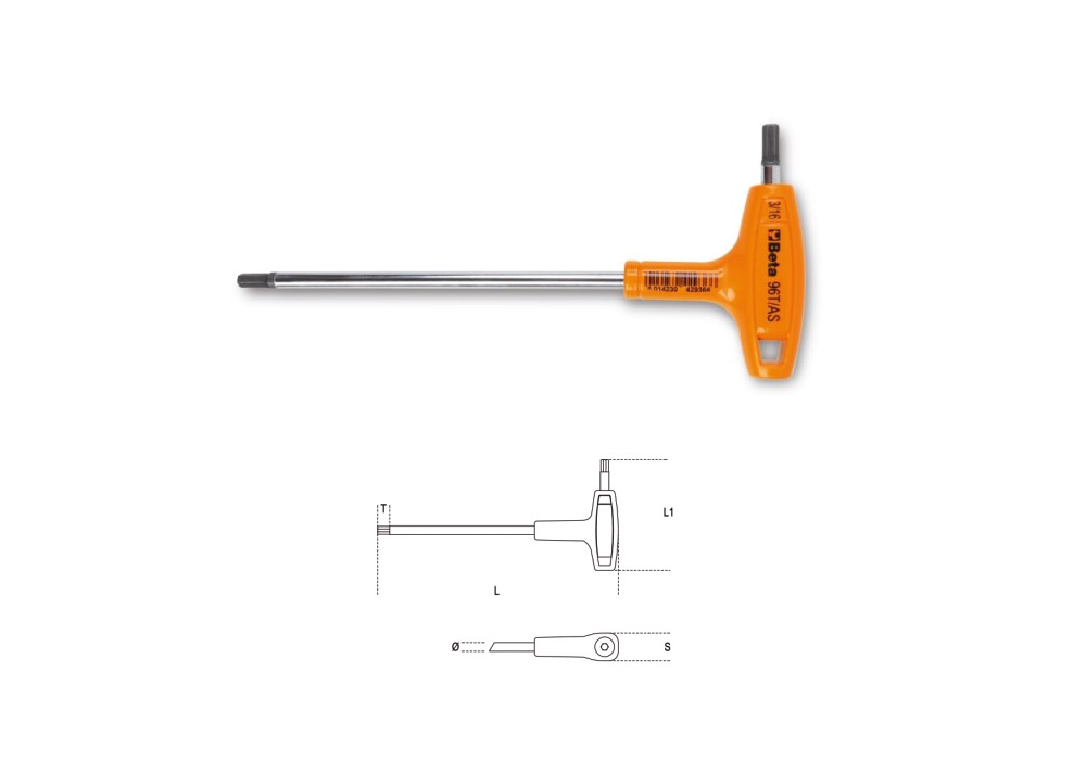 Allen head T-wrench with handle