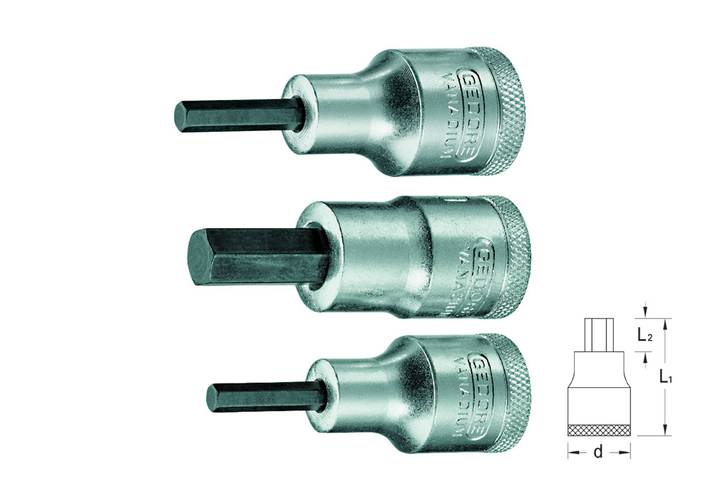 Screwdriver socket 1/2 for hexagonal Allen screws