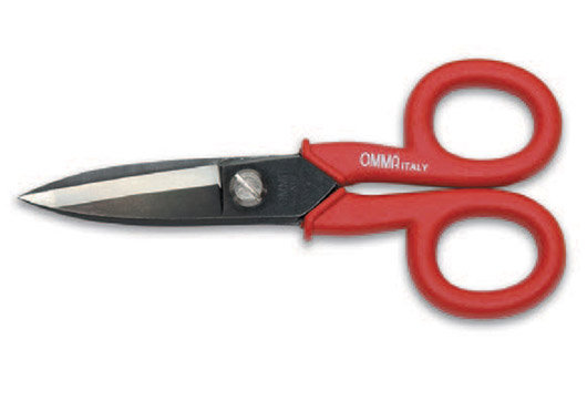 Electrician's shears, straight blades