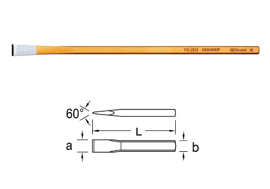 Electricians' chisel, square shank
