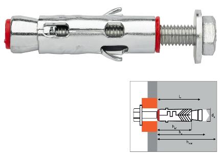 Screw anchor for heavy fixing