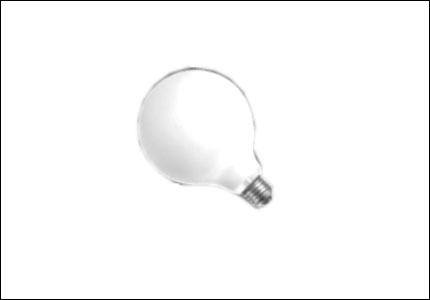 Incandescent opal maxi-round bulb, 60 W