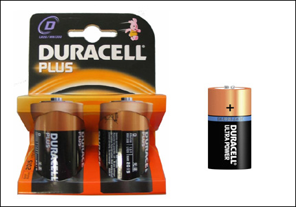 Alkaline battery flashlight D, 1,5 V