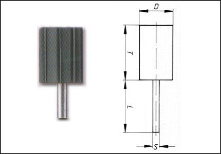 Expanding cylindrical rubber mandrel GTZY for caps