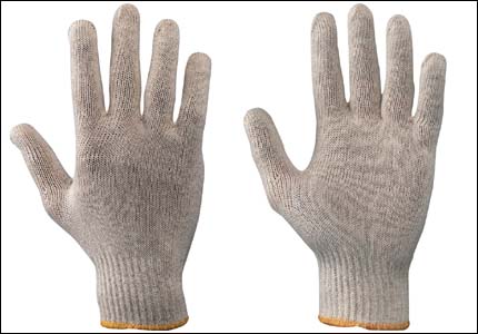 Strong cotton knitted glove for general use