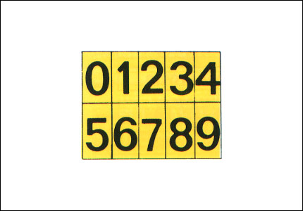 Label with numbers