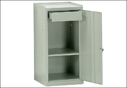 Steel cabinet with 1 shelf and 1 drawer