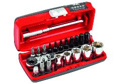 Set of socket wrenches 1/4 and accessories X-GRI, 23 pieces