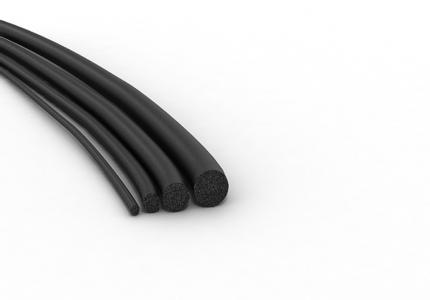 Expanded rubber rod